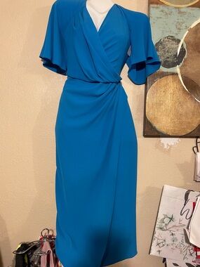 Women’s  Blue Wrap maxi Dress
